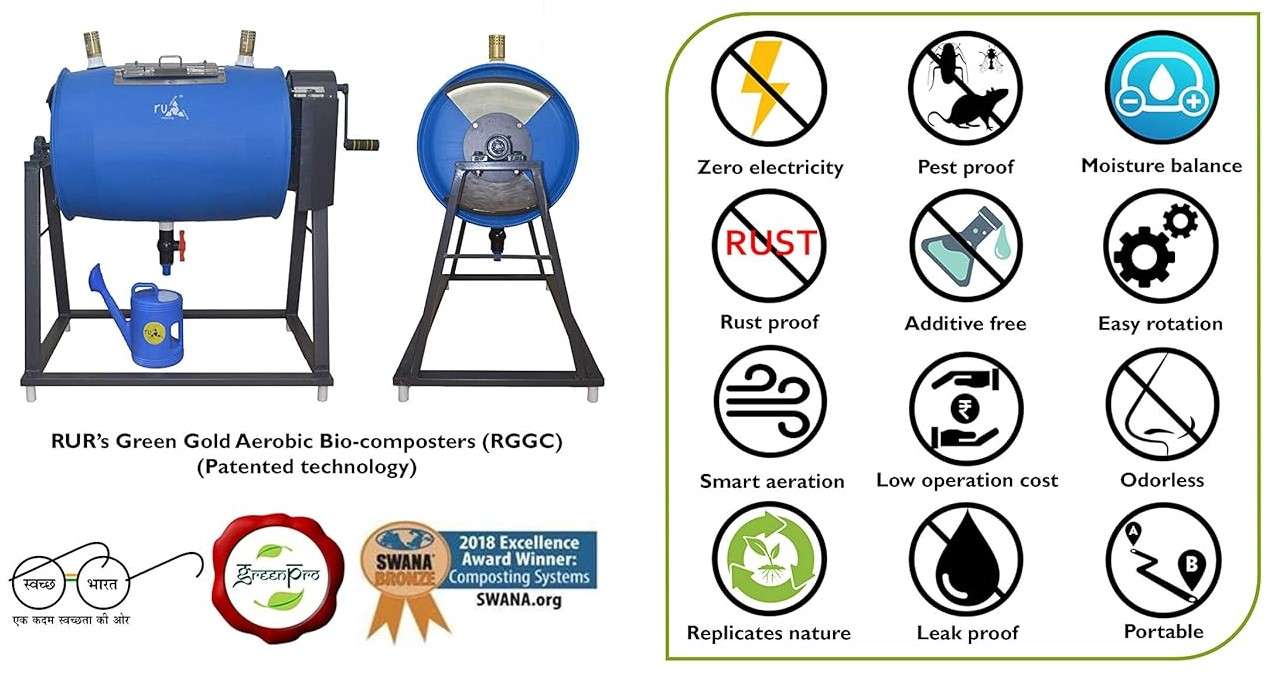 RUR’s Green Gold Aerobic Composter (RGGC) S: 3-5kg./Day - Image 7